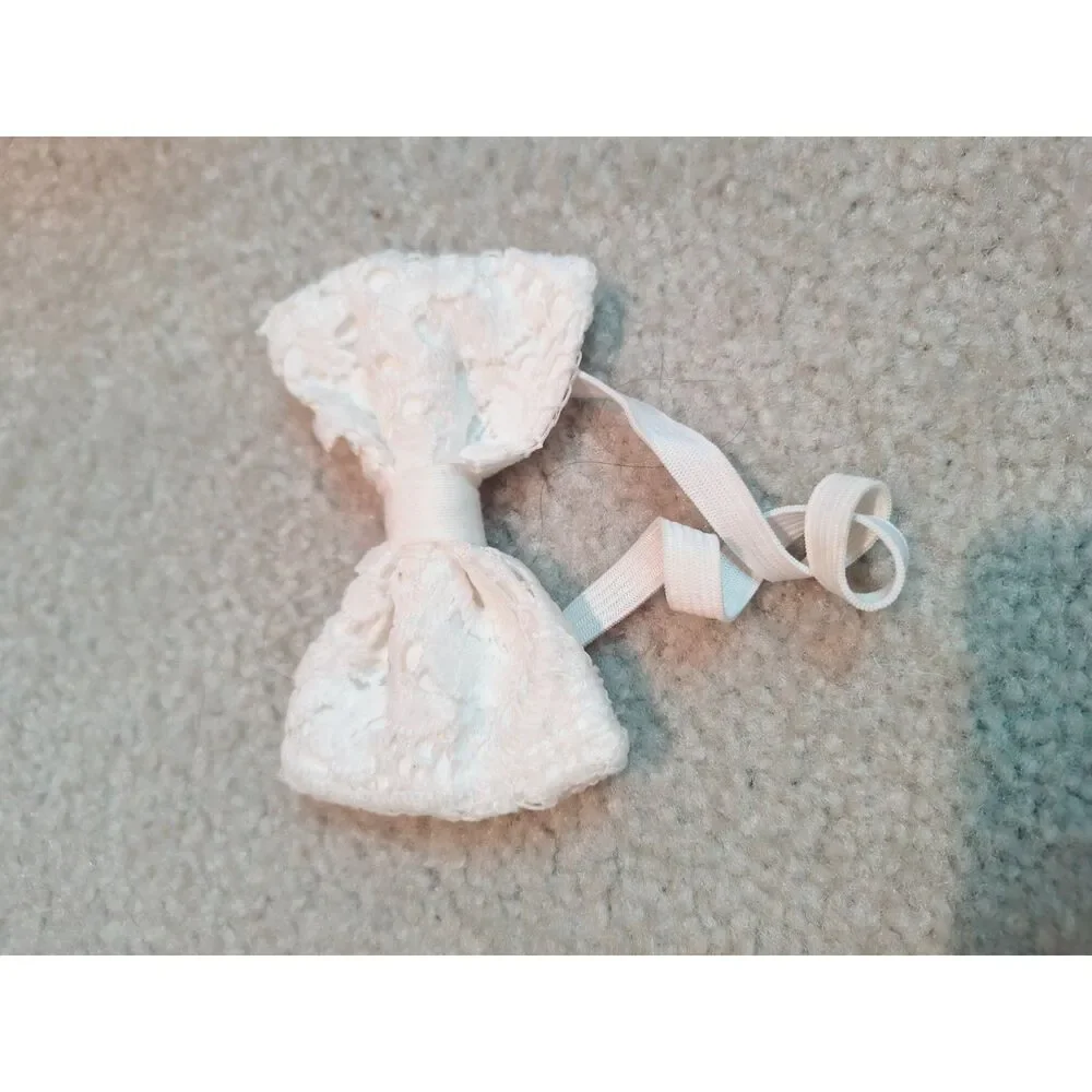 Baby Girl's Stylish Set, Lace Ruffle Romper & Flared Denim Jeans & Headband 3Pcs